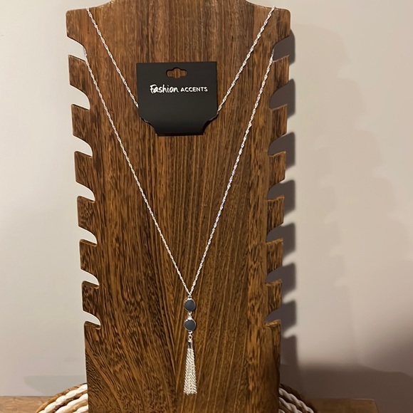 3/$18 Fashion Accents Silver Tassel Necklace Approx. 24” Long - New - Lot 747 - Picture 1 of 5